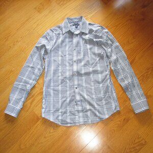 Men's Gap Cotton Blue Checkered Slim Fit Shirt Size XS